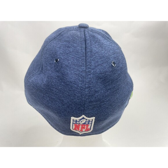 Seattle Seahawks New Era 39Thirty Flex Fitted Hat Cap M/L Dad Men NFL Green/Blue - Picture 5 of 7